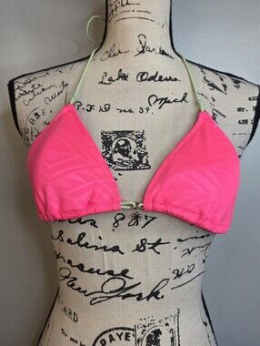 ​Victoria's Secret Neon Pink Itsy Triangle Bikini Top Charm Medium